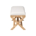 bali & pari Christy Natural Rattan Bench - Hand Wrapped Wicker Accent Seating with Upholstered Cushion and Crisscross Frame - Christy-Light Honey Rattan-Bench