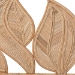 bali & pari Lifen Natural Rattan Standalone Headboard - Handcrafted Panel Headboard with Leaf Motif, Queen - Lifen-Natural Rattan-HB-Queen