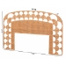 bali & pari Felician Natural Rattan Standalone Headboard - Handwoven Wicker Panel Headboard with Scalloped Fan Motif, King - WS270-Honey Ada-Rattan-HB-King
