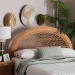 bali & pari Harini Natural Rattan Standalone Headboard - Handwoven Wicker Panel Headboard with Lattice Panel, King - WS272-Honey Ada-Rattan-HB-King