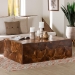 bali & pari Eldora Teak Wood Coffee Table - Handcrafted Live-Edge Accent Table, Low Profile Design for Living Room - 12738-Teak-Rec-Boxed-CT