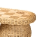 bali & pari Hisao Natural Rattan Checkered Console Table with Sculptural Base - Hisao-Natural Rattan-Console Table