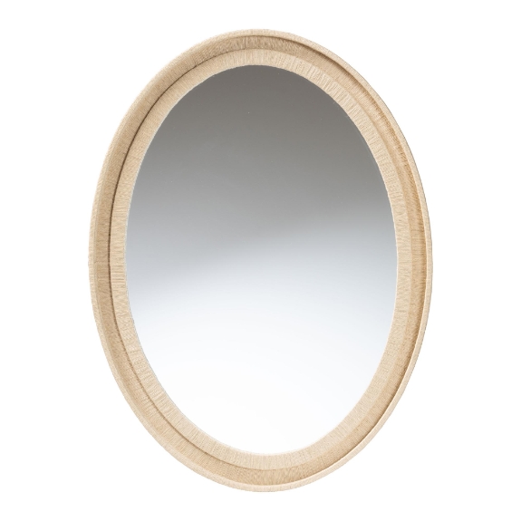 bali & pari Lailan Woven Grasscloth Mirror, Oval, Beige