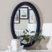 bali & pari Lailan Woven Grasscloth Mirror, Oval, Navy Blue - M449-S439-Navy Blue-Wall Mirror