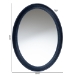 bali & pari Lailan Woven Grasscloth Mirror, Oval, Navy Blue - M449-S439-Navy Blue-Wall Mirror