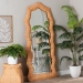 bali & pari Daray Scalloped Natural Rattan Full Length Floor Mirror - WS243-Natural-Rattan-Mirror