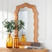 bali & pari Daray Scalloped Natural Rattan Wall Mirror - WS244-Natural-Rattan-Mirror