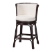 bali & pari Alsip Espresso Rattan Counter Stool with Swivel Seat