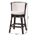 bali & pari Alsip Espresso Rattan Counter Stool with Swivel Seat - Alsip-Coffee Bean Rattan-White Cushion-CS