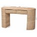 bali & pari Mimi Natural Rattan Checkered Console Table with Drawer - Mimi-Natural Wicker-Console Table