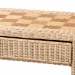 bali & pari Mimi Natural Rattan Checkered Console Table with Drawer - Mimi-Natural Wicker-Console Table