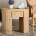 bali & pari Mimi Natural Rattan Checkered End Table with Drawer - Mimi-Natural Wicker-ET
