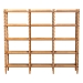 Baxton Studio Lucera Bobbin 5-Tier Display Shelf, Oak Brown - MG9011-5-NT Oak-Shelf