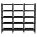 Baxton Studio Lucera Bobbin 5-Tier Display Shelf, Black - MG9011-5-Black-Shelf