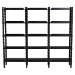 Baxton Studio Lucera Bobbin 5-Tier Display Shelf, Black - MG9011-5-Black-Shelf