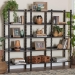 Baxton Studio Lucera Bobbin 5-Tier Display Shelf, Black - MG9011-5-Black-Shelf