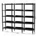 Baxton Studio Lucera Bobbin 5-Tier Display Shelf, Black - MG9011-5-Black-Shelf