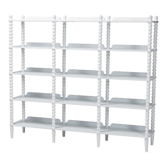 Baxton Studio Lucera Bobbin 5-Tier Display Shelf, White