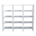 Baxton Studio Lucera Bobbin 5-Tier Display Shelf, White - MG9011-5-White-Shelf