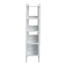 Baxton Studio Lucera Bobbin 5-Tier Display Shelf, White - MG9011-5-White-Shelf