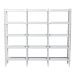 Baxton Studio Lucera Bobbin 5-Tier Display Shelf, White - MG9011-5-White-Shelf