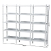 Baxton Studio Lucera Bobbin 5-Tier Display Shelf, White - MG9011-5-White-Shelf