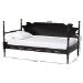 Baxton Studio Gaetano Wood Daybed with Turned Spindle Post, Black, Twin - MG0262-1-Black-Daybed-Twin
