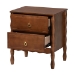 Baxton Studio Seamus 2-Drawer Nightstand with Carved Bobbin Frame - MG9028-Walnut-2DW-NS