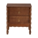 Baxton Studio Seamus 2-Drawer Nightstand with Carved Bobbin Frame - MG9028-Walnut-2DW-NS
