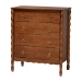 Baxton Studio Seamus 4-Drawer Chest with Carved Bobbin Frame