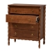 Baxton Studio Seamus 4-Drawer Chest with Carved Bobbin Frame - MG9028-Walnut-4DW-Chest