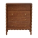 Baxton Studio Seamus 4-Drawer Chest with Carved Bobbin Frame - MG9028-Walnut-4DW-Chest