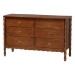 Baxton Studio Seamus 6-Drawer Dresser with Carved Bobbin Frame