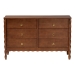 Baxton Studio Seamus 6-Drawer Dresser with Carved Bobbin Frame - MG9028-Walnut-6DW-Dresser