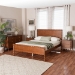 Baxton Studio Seamus 4-Piece Bedroom Set with 2 Nightstands, Queen - Efua-Walnut-Queen 4PC Bedroom Set
