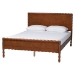Baxton Studio Seamus 4-Piece Bedroom Set with 2 Nightstands, Queen - Efua-Walnut-Queen 4PC Bedroom Set