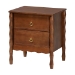 Baxton Studio Seamus 4-Piece Bedroom Set with 2 Nightstands, Queen - Efua-Walnut-Queen 4PC Bedroom Set