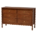 Baxton Studio Seamus 4-Piece Bedroom Set with 1 Nightstand, Queen - MG0264-Walnut-Queen 4PC Bedroom Set