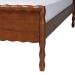 Baxton Studio Seamus Platform Bed with Carved Bobbin Frame, Queen - MG0264-Walnut-Queen