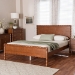 Baxton Studio Seamus Platform Bed with Carved Bobbin Frame, Queen - MG0264-Walnut-Queen
