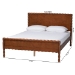 Baxton Studio Seamus Platform Bed with Carved Bobbin Frame, Queen - MG0264-Walnut-Queen