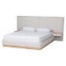 Baxton Studio Jacinta Platform Bed with Floating Nightstands, Queen
