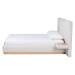 Baxton Studio Jacinta Platform Bed with Floating Nightstands, Queen - SP1128-B-CFF0040-Beige/Oak-Queen