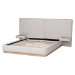 Baxton Studio Jacinta Platform Bed with Floating Nightstands, Queen - SP1128-B-CFF0040-Beige/Oak-Queen