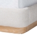 Baxton Studio Jacinta Platform Bed with Floating Nightstands, Queen - SP1128-B-CFF0040-Beige/Oak-Queen