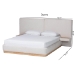 Baxton Studio Jacinta Platform Bed with Floating Nightstands, Queen - SP1128-B-CFF0040-Beige/Oak-Queen