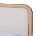 Baxton Studio Aiman Upholstered Platform Bed with Faux Leather Trim, Queen - SP1128-C-CFF0040-Beige/Oak-Queen