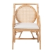 bali & pari Matt Natural Rattan Armchair with Upholstered Seat - Matt-Natural Rattan-Cushion-AC