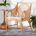 bali & pari Matt Natural Rattan Armchair with Upholstered Seat - Matt-Natural Rattan-Cushion-AC