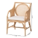 bali & pari Matt Natural Rattan Armchair with Upholstered Seat - Matt-Natural Rattan-Cushion-AC